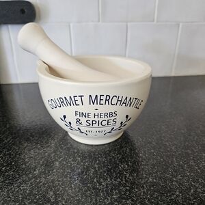 Ceramic Mortar and Pestle Set